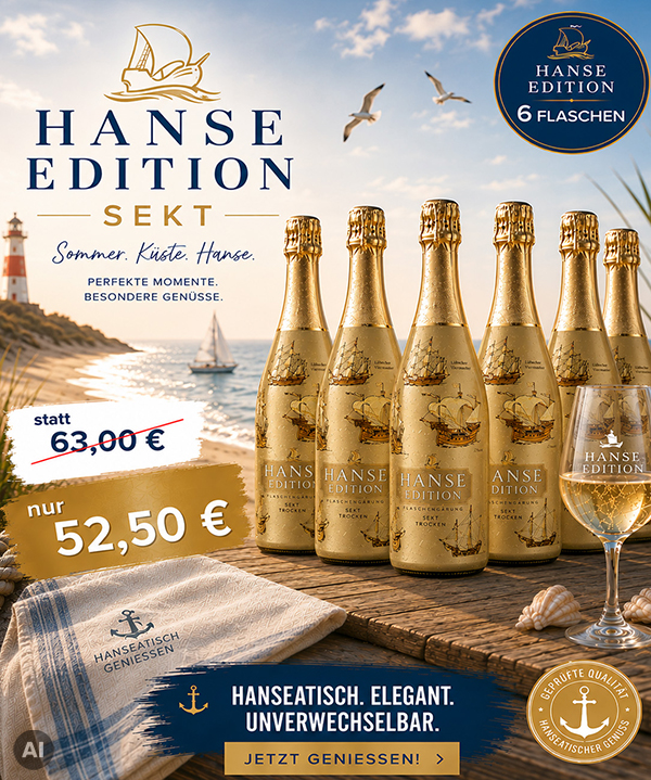 Bild:  Abbildung zeigt das Produkt Hanse Edition 6 Flaschen
