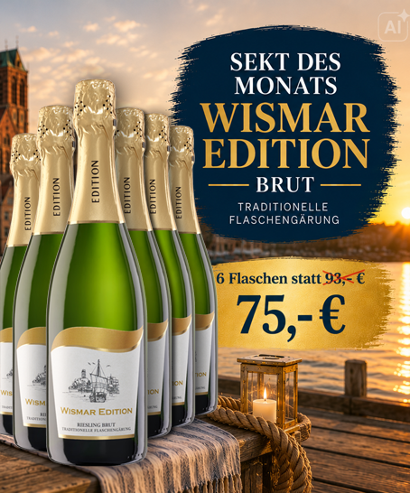 Bild:  Abbildung zeigt das Produkt Wismar Edition brut - 6 Flaschen